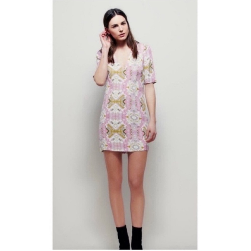 Free People Allie Boho Aztec Printed Mini Dress size 0